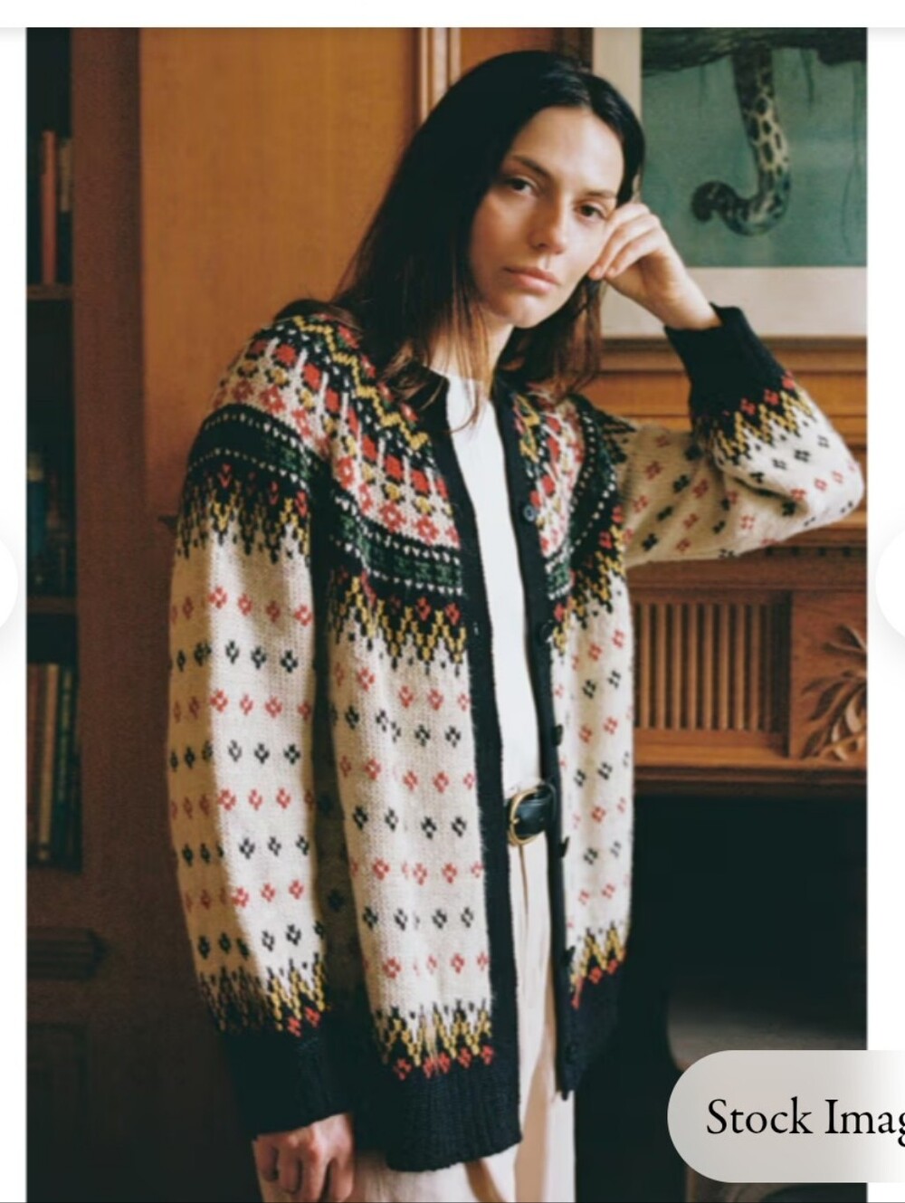 Christy Dawn Dora Cardigan Norwegian Winter Small 100% Baby Alpaca Fair Isle